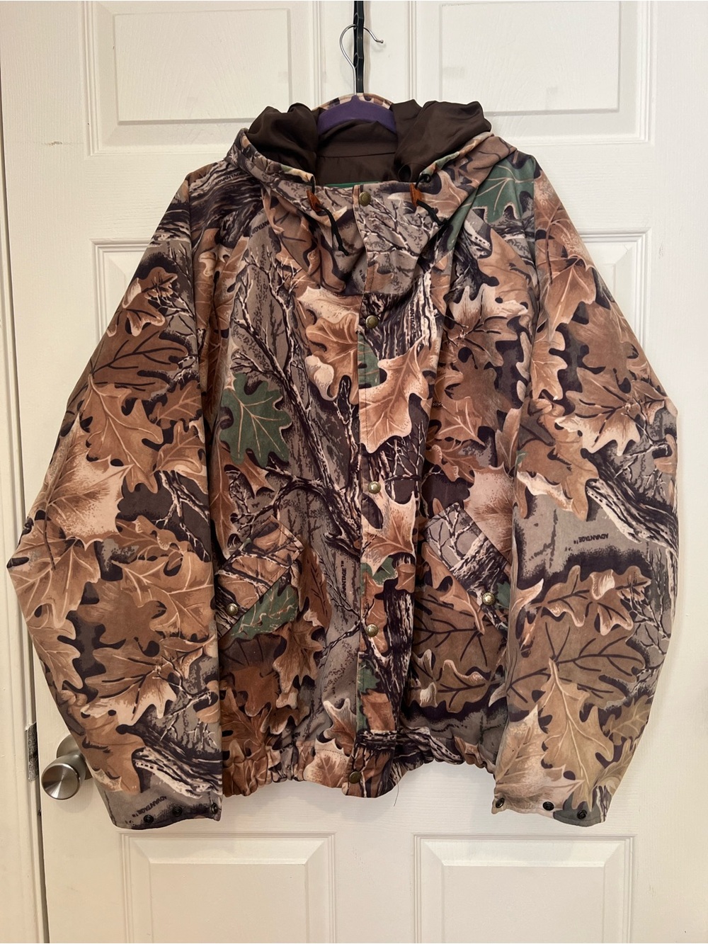 Cabela's Men's Camouflage Hooded Puffer Jacket - Brown & Green